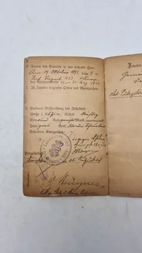 Original tysk ww1 Soldbuch (Landiturm Inf. Batl. Schneeberg Kompagnie)