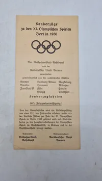 Originale tyske olympiade papirer - 1936