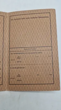 Originalt tysk Arbeiter-Legitimationskarte