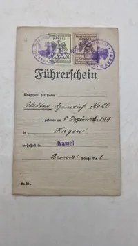 Originalt tysk tidligt kørekort