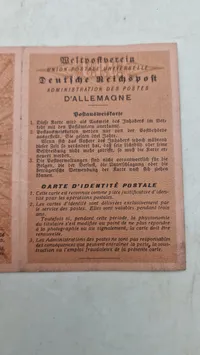 Originalt tysk Postausweiöfarte