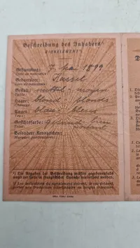 Originalt tysk Postausweiöfarte