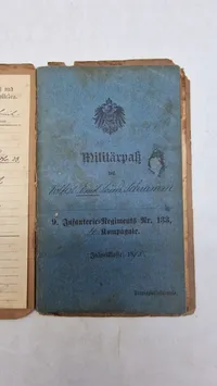 Originalt tysk Militärpaß ww1  ( Kraftfahrers Pehramm chramm)