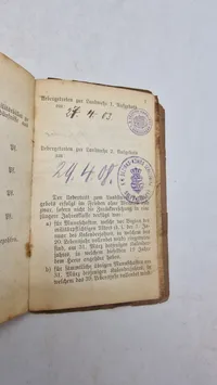 Originalt tysk Militärpaß ww1  ( Kraftfahrers Pehramm chramm)