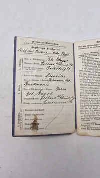Originalt tysk Militärpas - ww1