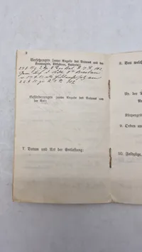 Originalt tysk Militärpas - ww1