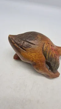 udskåret træand, fra DCUK (The Original Wooden Duck Company).