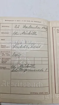 Original tysk Arbeitsbuch