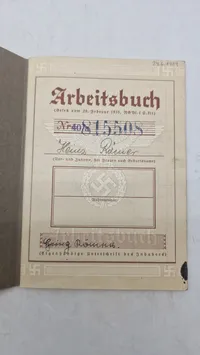 Original tysk Arbeitsbuch