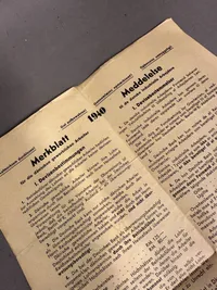 Sjælden original seddel givet til Danske arbejdere i Tyskland WW2