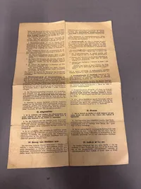 Sjælden original seddel givet til Danske arbejdere i Tyskland WW2