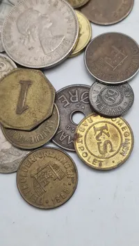 Samling diverse mønter