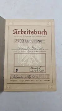 Original tysk Arbeitsbuch