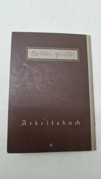 Original tysk Arbeitsbuch