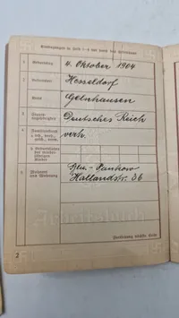 Original tysk Arbeitsbuch