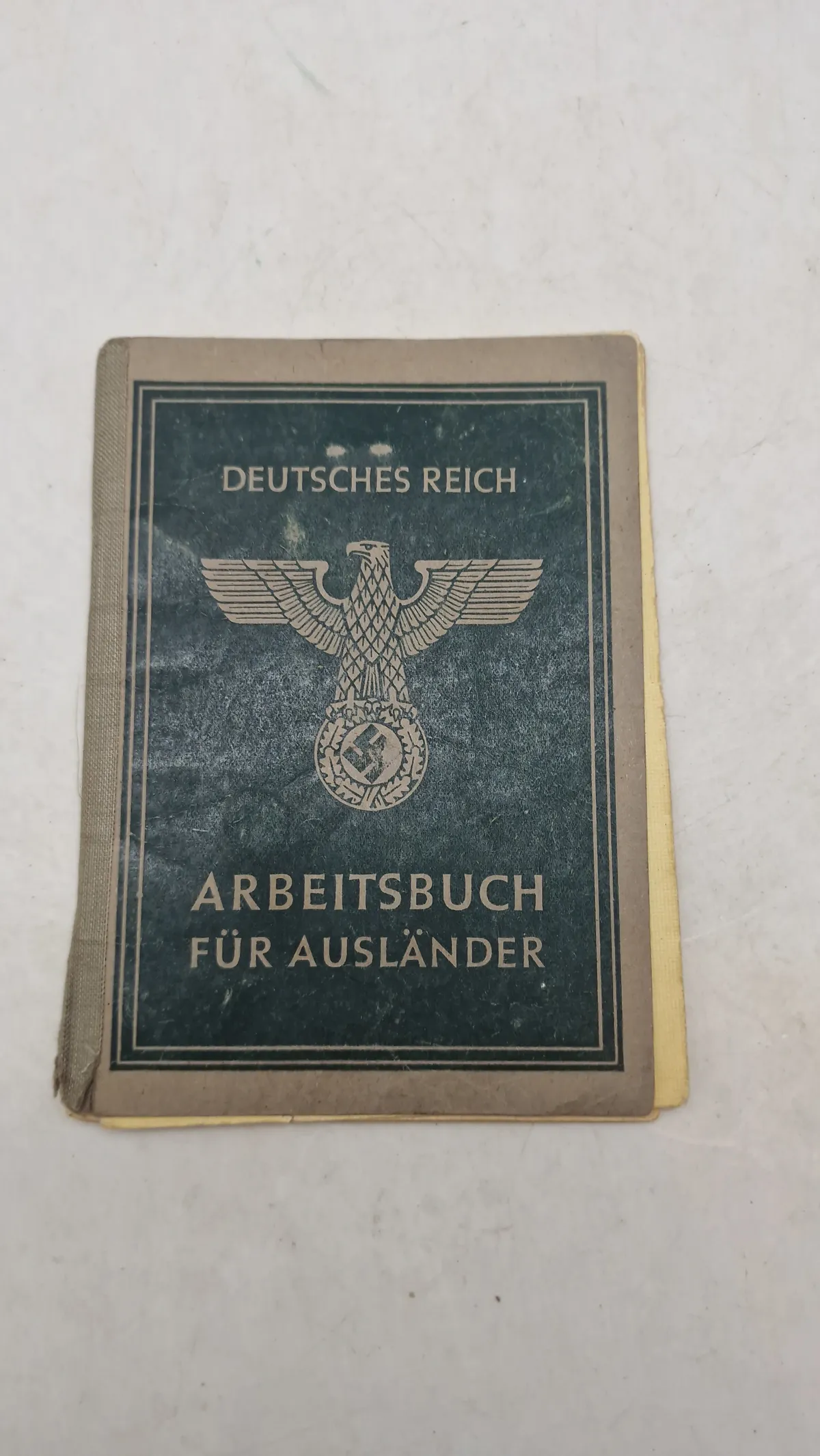 Original Deutsches Reich Arbeitsbuch für Ausländer" (Arbejdsbog for udlændinge)