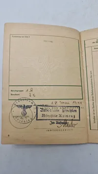 Original Deutsches Reich Arbeitsbuch für Ausländer" (Arbejdsbog for udlændinge)