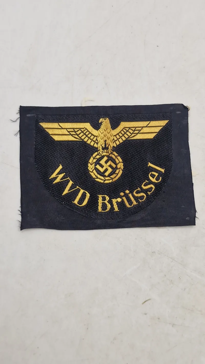 Originalt WVD Brüssel Sleeve Insignia" (Wehrmacht-Verkehrsdirektion Brüssel)