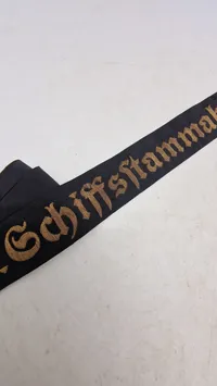 Originalt Kriegsmarine Mützenbänder - 5. Schiffsstammabteilung 5."