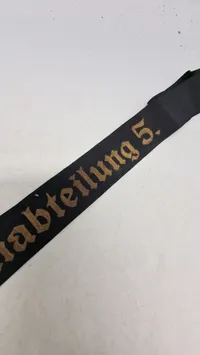 Originalt Kriegsmarine Mützenbänder - 5. Schiffsstammabteilung 5."