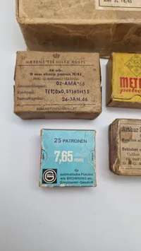 Samling patronæsker (tomme)