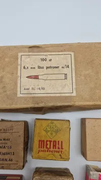Samling patronæsker (tomme)