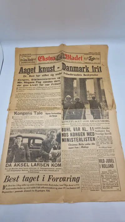 Original dansk befrielses avis - maj 1945
