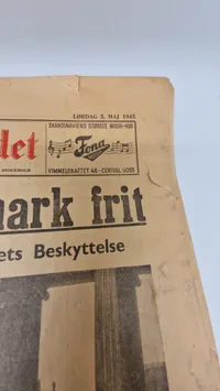 Original dansk befrielses avis - maj 1945