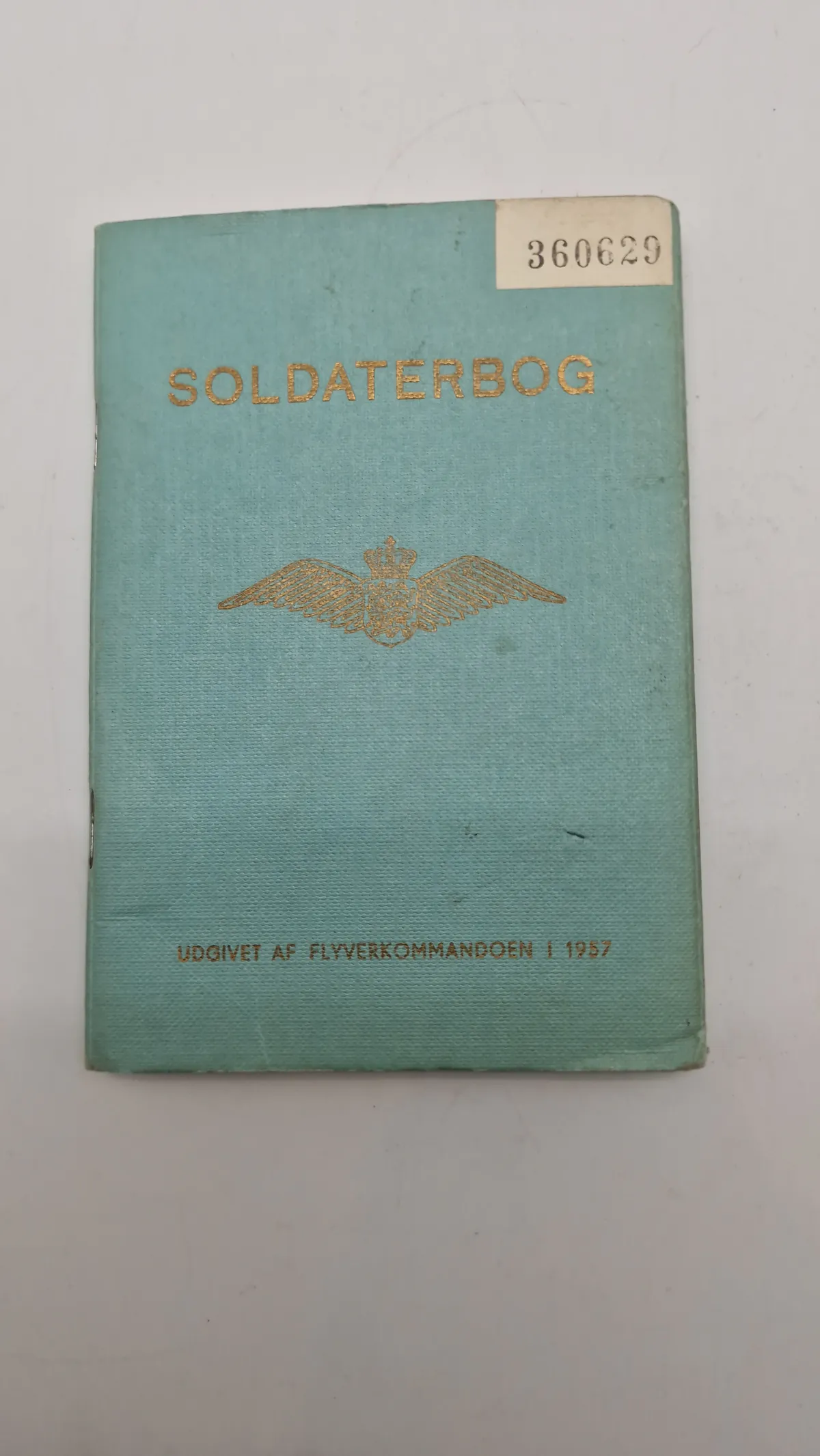 Original dansk soldaterbog med hundetegn