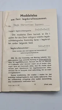 Original dansk soldaterbog med hundetegn