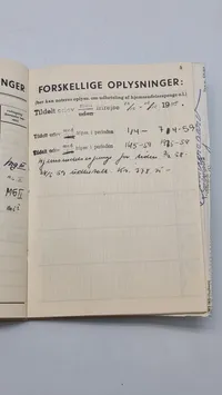 Original dansk soldaterbog med hundetegn