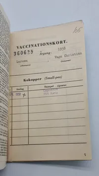 Original dansk soldaterbog med hundetegn
