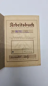 Original Deutsches Reich - Arbeitsbuch