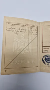 Original Deutsches Reich - Arbeitsbuch