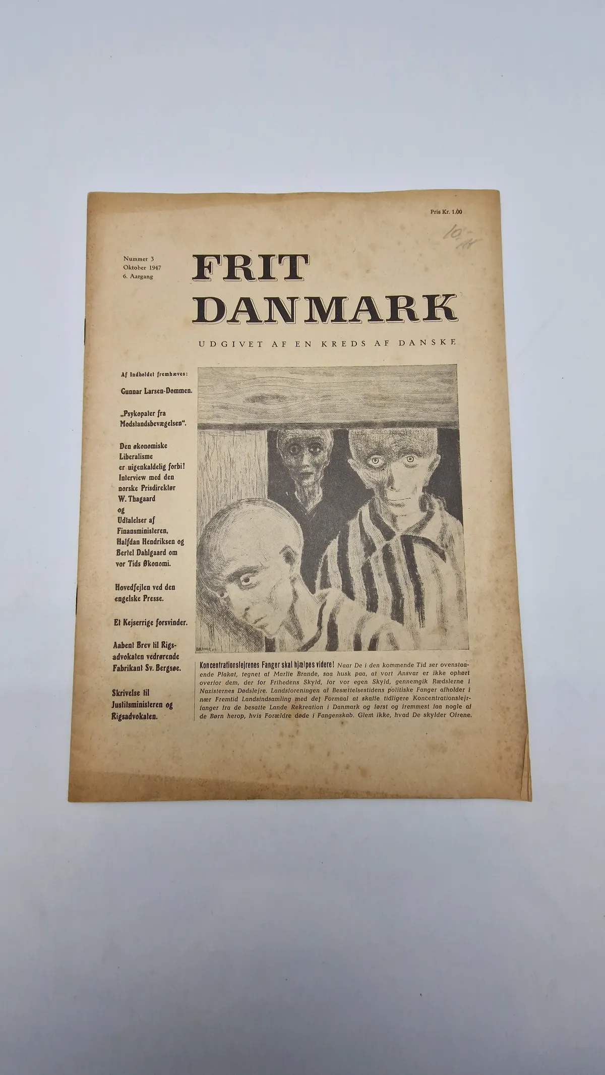 Originalt eks. af “Frit Danmark” ww2