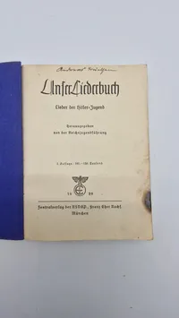 Original tysk Hitler jugend sangbog