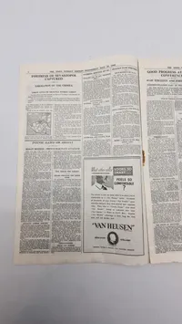 Originalt eks. af “Weekly Edition” 1944 Nedkastet over Danmark WW2