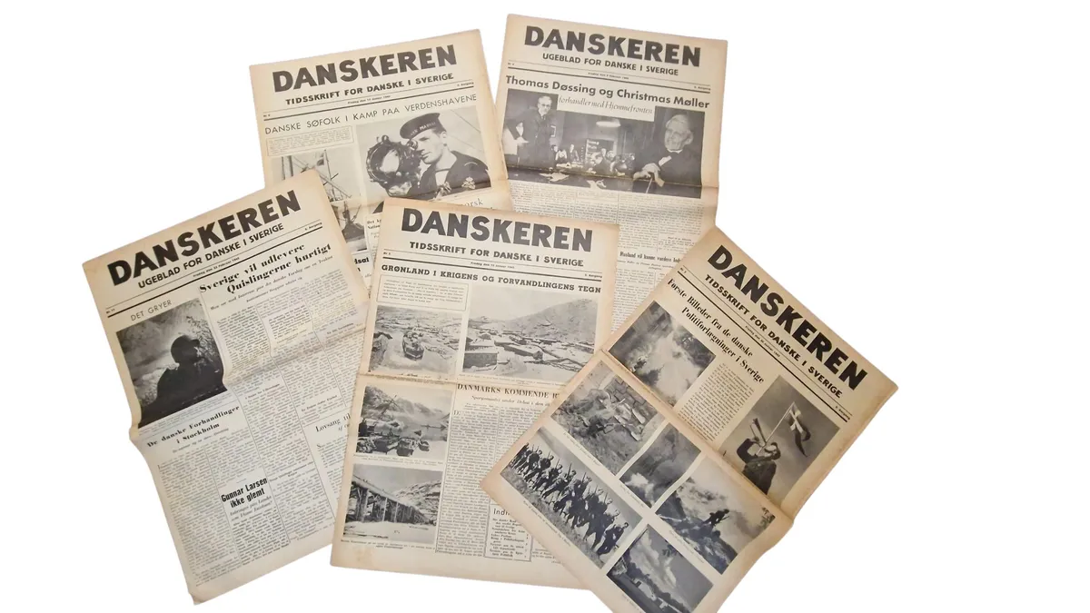 Lot originale eks. af “Danskeren” - ww2