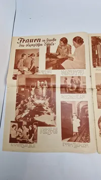 Originalt tysk olympiade blad - 1936