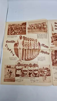 Originalt tysk olympiade blad - 1936