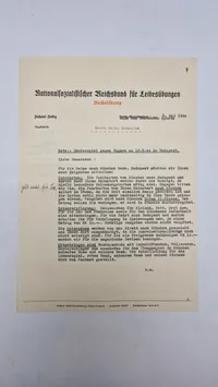Originalt dokument fra Nationalsozialistischer Reichsbund für Leibesübungen