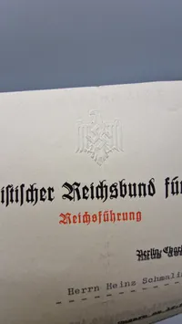 Originalt dokument fra Nationalsozialistischer Reichsbund für Leibesübungen