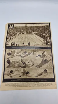 Originalt tysk olympiade blad - 1936