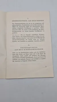 Original XI. OLYMPIADE BERLIN
1936
REISE- UND TRANSPORTERMÄSSIGUNGEN
ORGANISATIONSKOMITEE FOR DIE XI. OLYMPIADE
BERLIN 1936