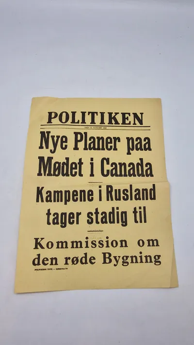 Original spiseseddel fra “Polititikken” 1943
