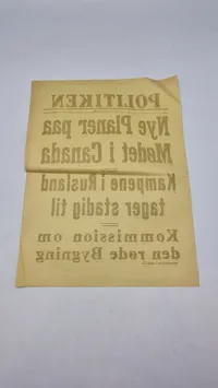Original spiseseddel fra “Polititikken” 1943