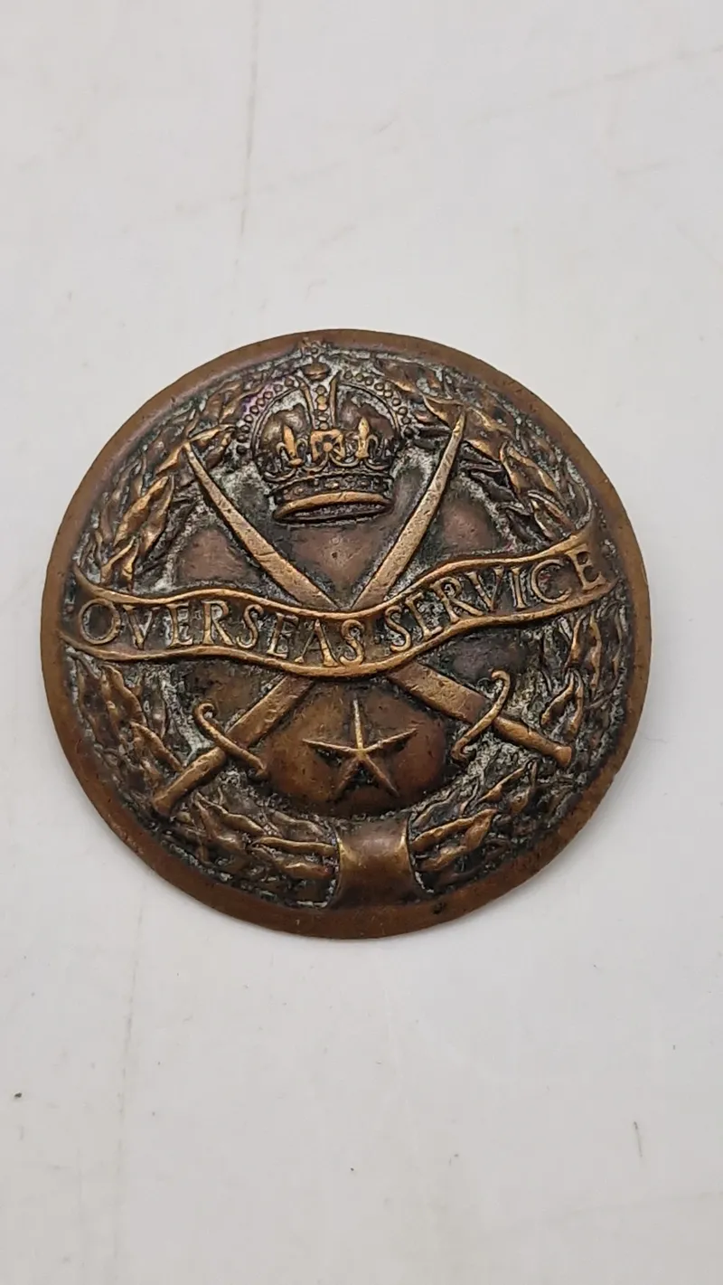 Original  "Indian Overseas Service Badge" fra Anden Verdenskrig (1939-45)