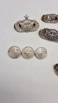 Samling originale amerikanske badges og vinger
