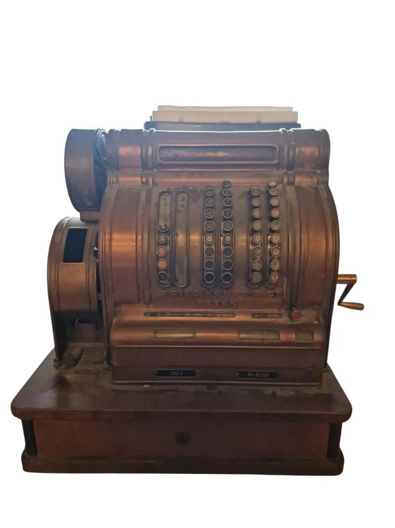 Originalt Tysk Krupp kasseapparat fra før 1945, SKAL HENTES I VORDINGBORG ELLER LEVERES EFTER AFTALE