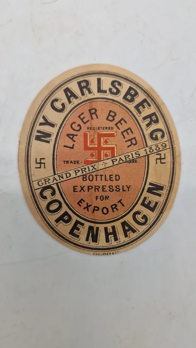 Original Carlsberg øl etikette